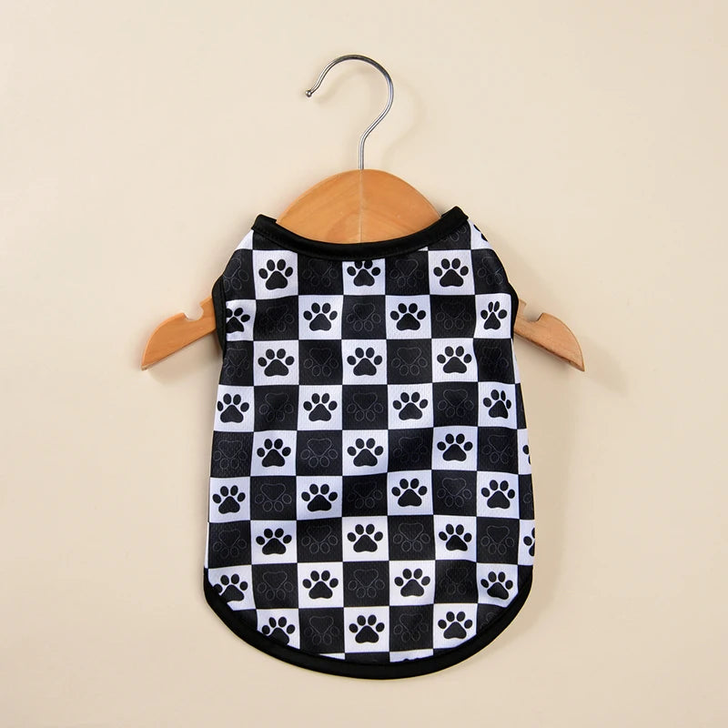 πΎ Summer Mesh Cat & Dog Vest β Breathable Paw Print T-Shirt for Small Pets, Sphynx, Kittens & Puppies πΆπ± - PawtasticWorldCenter
