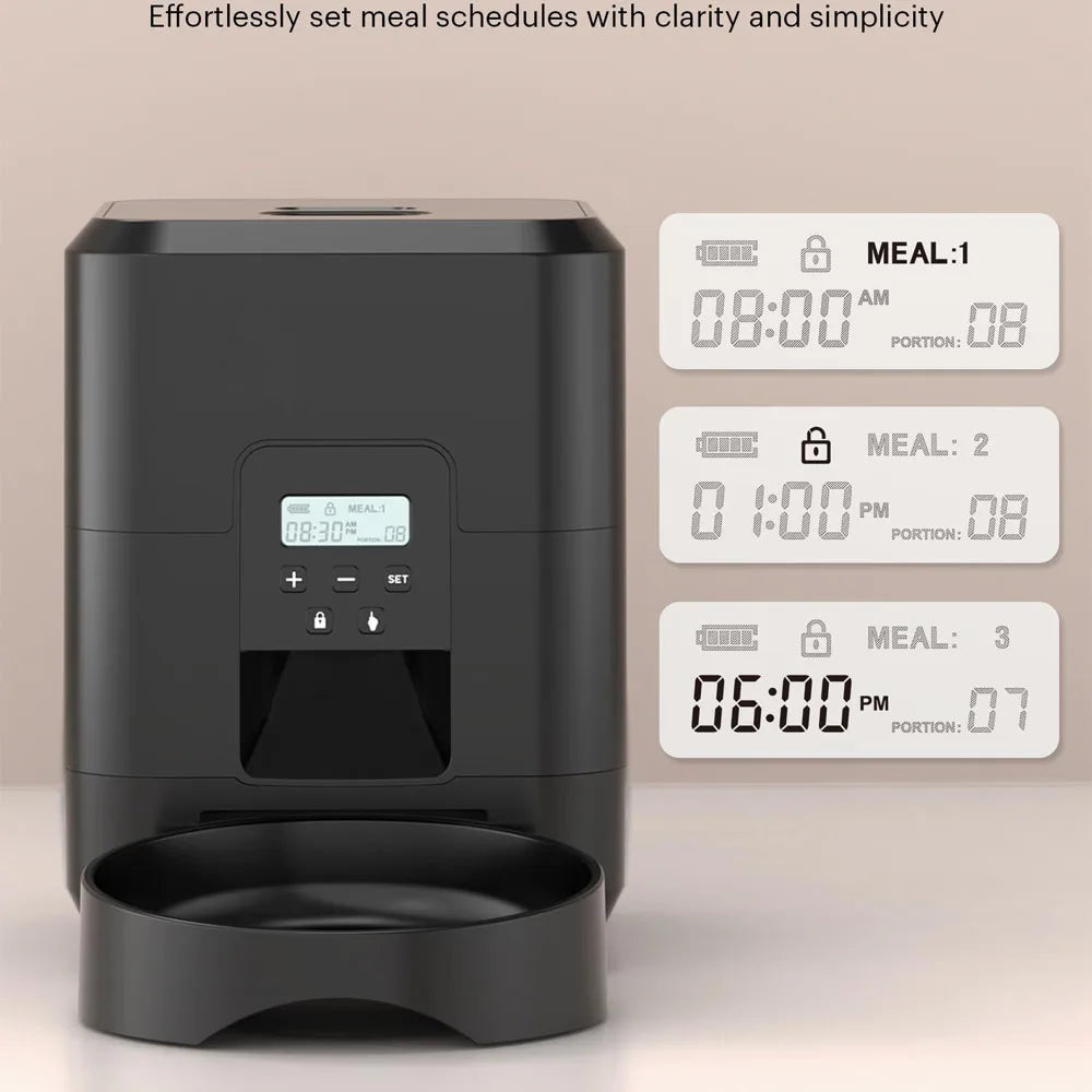 ๐ถ๐ฑ Automatic Pet Feeder with Timer โ Smart Portion Control Dispenser for Cats & Dogs - PawtasticWorldCenter