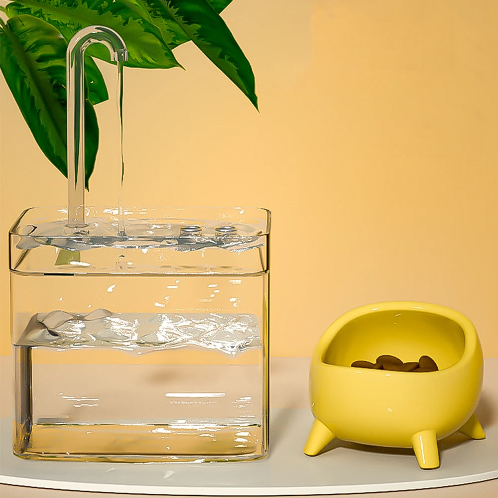 💧 Automatic Cat Water Fountain – Transparent USB Electric Dispenser with Quiet Recirculating Filter for Fresh & Clean Drinking - PawtasticWorldCenter