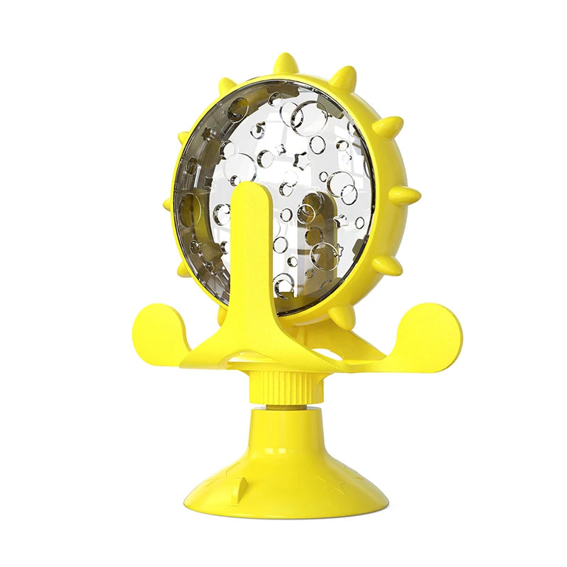 🧠 Interactive Rotating Treat Dispenser Toy for Cats & Small Dogs – IQ Training Slow Feeder Wheel - PawtasticWorldCenter