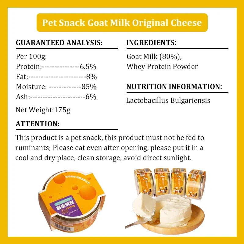🎂 Goat Milk Cheese Cake Treat for Cats & Dogs 🧀 | Sugar-Free, High-Protein, Birthday Special Snack 🐶🐱 - PawtasticWorldCenter