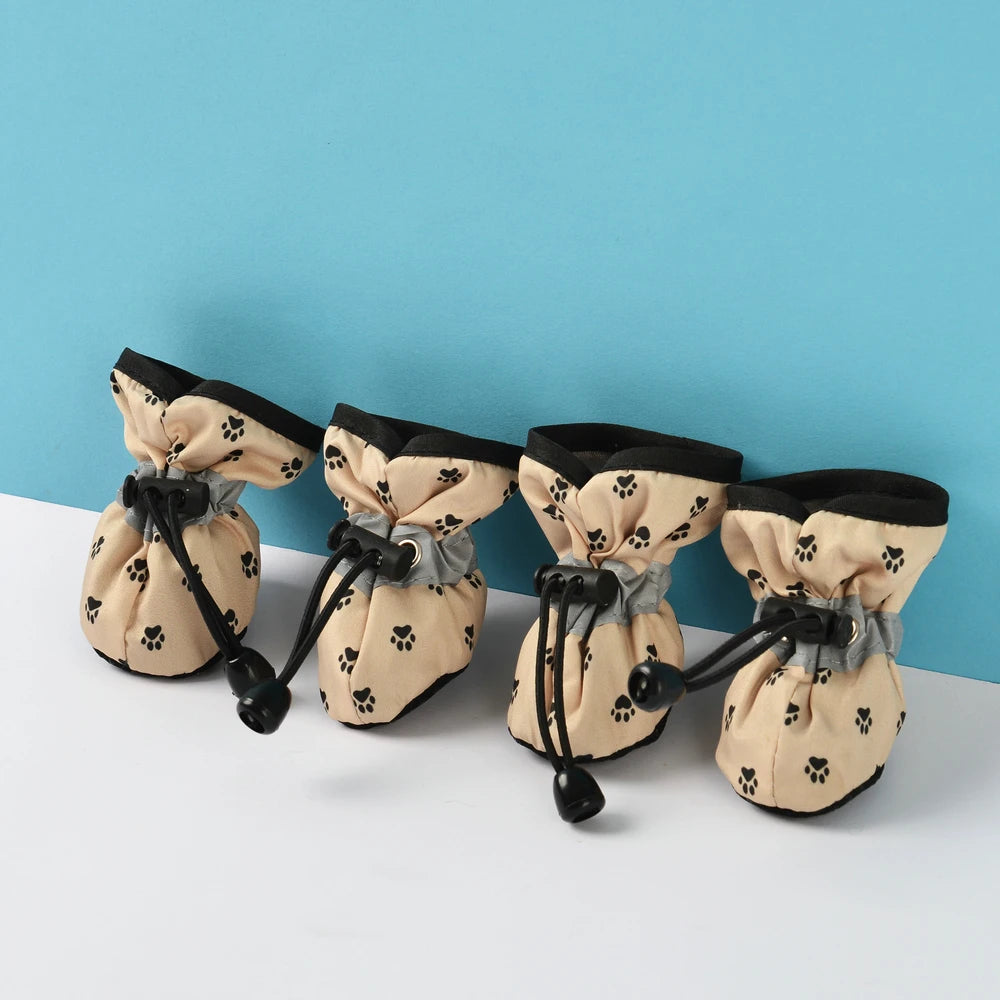 πΎ 4PCS Anti-Slip Pet Shoes β Soft, Adjustable Outdoor Boots for Dogs & Cats ππ - PawtasticWorldCenter