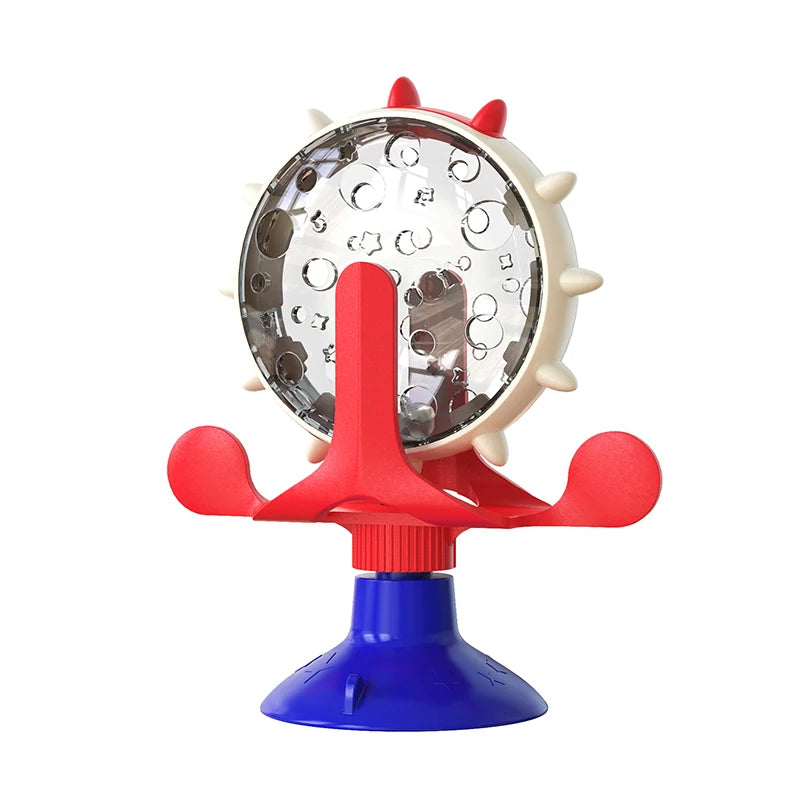 🧠 Interactive Rotating Treat Dispenser Toy for Cats & Small Dogs – IQ Training Slow Feeder Wheel - PawtasticWorldCenter