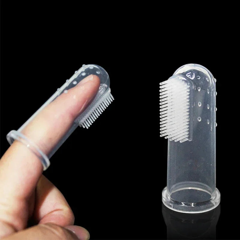 🦷 Soft Silicone Finger Toothbrush for Dogs & Cats – Gentle Dental Care Made Easy! 🐾 - PawtasticWorldCenter
