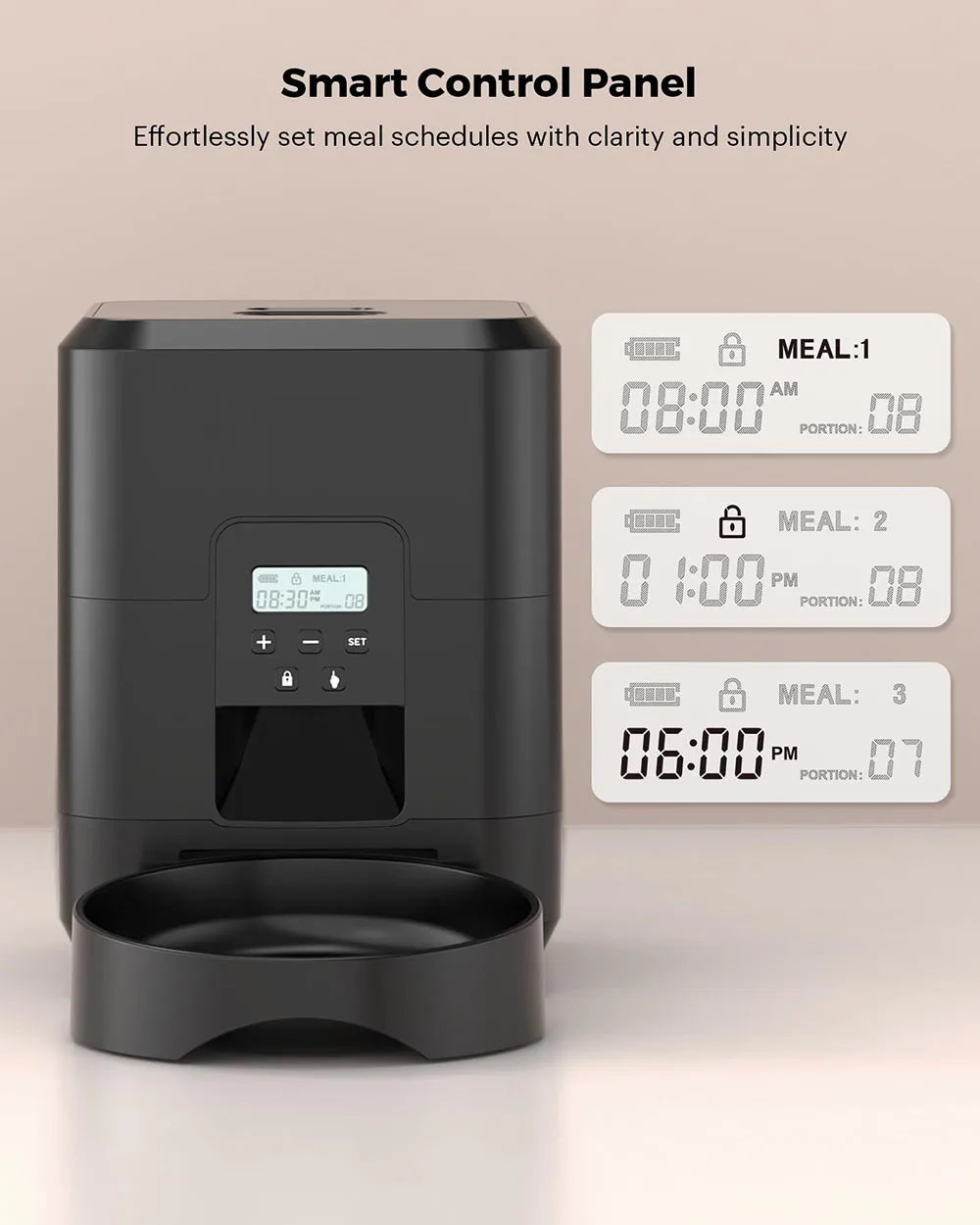 ๐ถ๐ฑ Automatic Pet Feeder with Timer โ Smart Portion Control Dispenser for Cats & Dogs - PawtasticWorldCenter