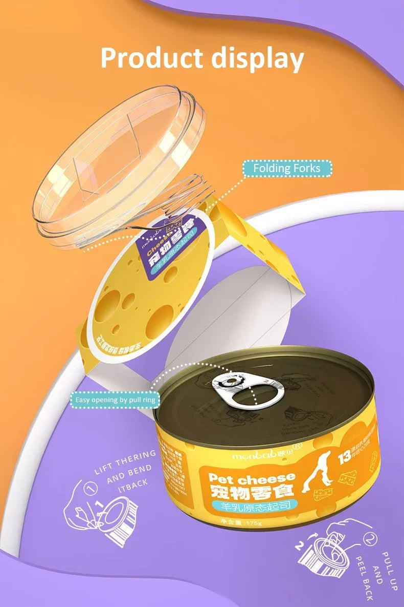 🎂 Goat Milk Cheese Cake Treat for Cats & Dogs 🧀 | Sugar-Free, High-Protein, Birthday Special Snack 🐶🐱 - PawtasticWorldCenter