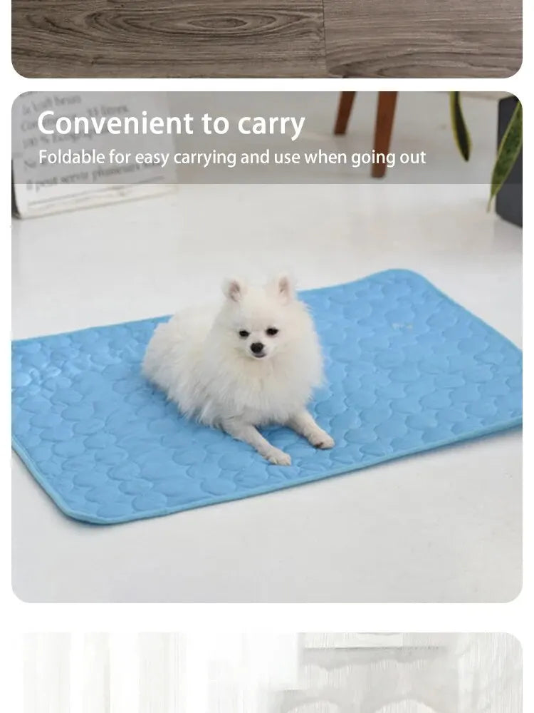 ❄️ Cooling Pet Bed Mat – Summer Ice Pad for Cats & Small Dogs - PawtasticWorldCenter