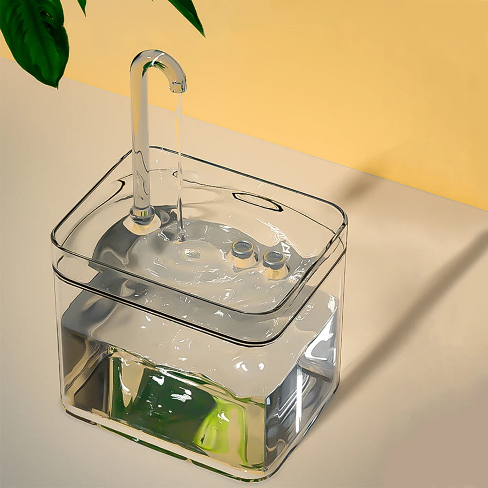 💧 Automatic Cat Water Fountain – Transparent USB Electric Dispenser with Quiet Recirculating Filter for Fresh & Clean Drinking - PawtasticWorldCenter