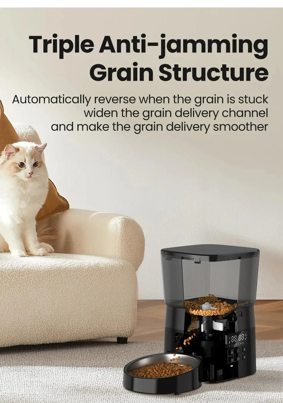 π ROJECO Automatic Pet Feeder β Camera, Remote App Control, Voice Recorder & Timed Feeding for Cats & Dogs - PawtasticWorldCenter