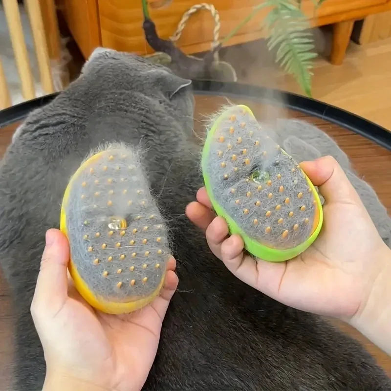 🔥✨ 3-in-1 Steamy Pet Grooming Brush – Electric Spray, Detangler & Massager for Dogs & Cats | Removes Loose Hair & Knots - PawtasticWorldCenter