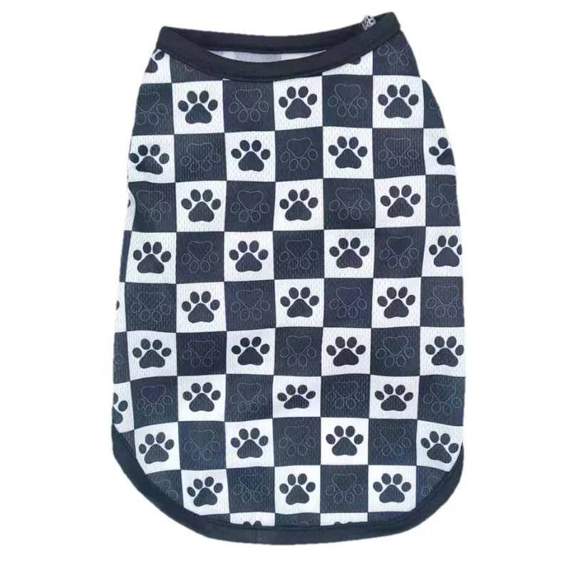 πΎ Summer Mesh Cat & Dog Vest β Breathable Paw Print T-Shirt for Small Pets, Sphynx, Kittens & Puppies πΆπ± - PawtasticWorldCenter