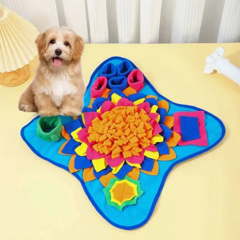 🐾 Interactive Pet Snuffle Mat – Stress Relief & Slow Feeding Blanket for Dogs & Cats 🧠🍖 - PawtasticWorldCenter