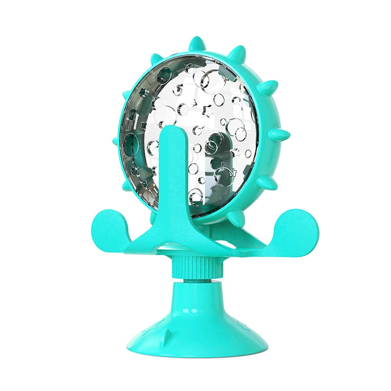 🧠 Interactive Rotating Treat Dispenser Toy for Cats & Small Dogs – IQ Training Slow Feeder Wheel - PawtasticWorldCenter