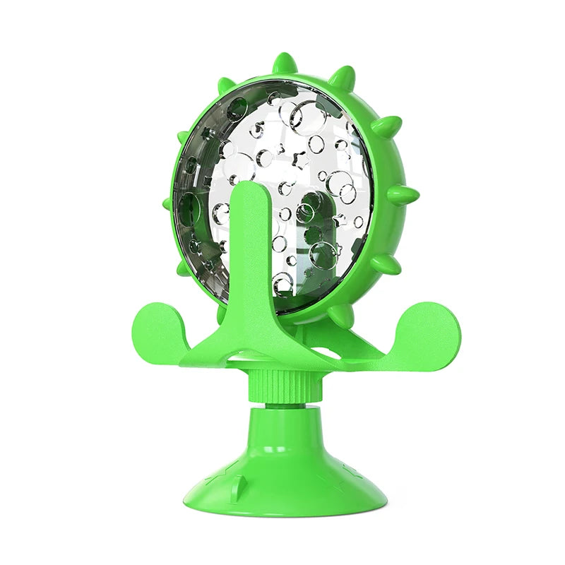 🧠 Interactive Rotating Treat Dispenser Toy for Cats & Small Dogs – IQ Training Slow Feeder Wheel - PawtasticWorldCenter