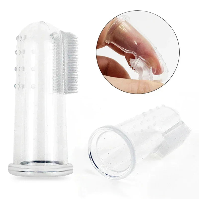 🦷 Soft Silicone Finger Toothbrush for Dogs & Cats – Gentle Dental Care Made Easy! 🐾 - PawtasticWorldCenter