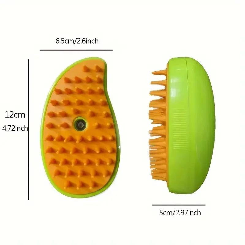 🔥✨ 3-in-1 Steamy Pet Grooming Brush – Electric Spray, Detangler & Massager for Dogs & Cats | Removes Loose Hair & Knots - PawtasticWorldCenter