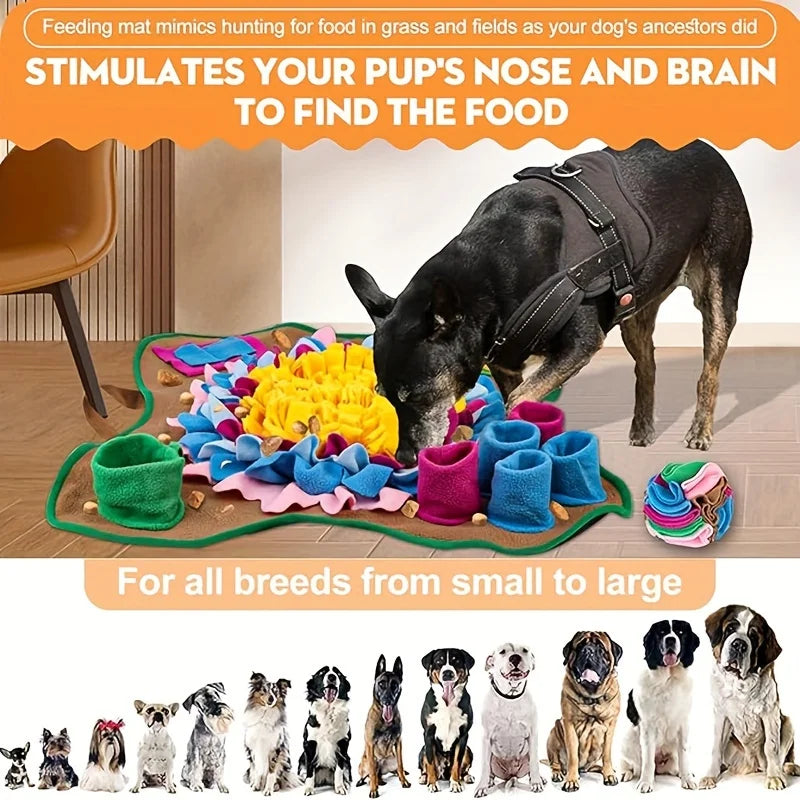 🐾 Interactive Pet Snuffle Mat – Stress Relief & Slow Feeding Blanket for Dogs & Cats 🧠🍖 - PawtasticWorldCenter