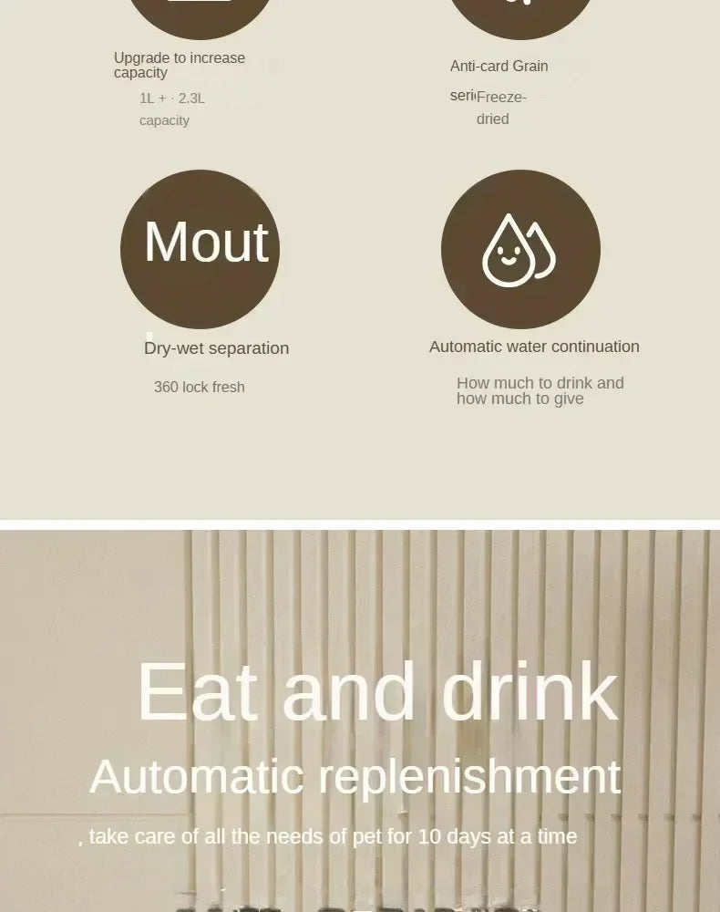 Smart Automatic Pet Feeder – Button Control Dispenser for Cats & Dogs