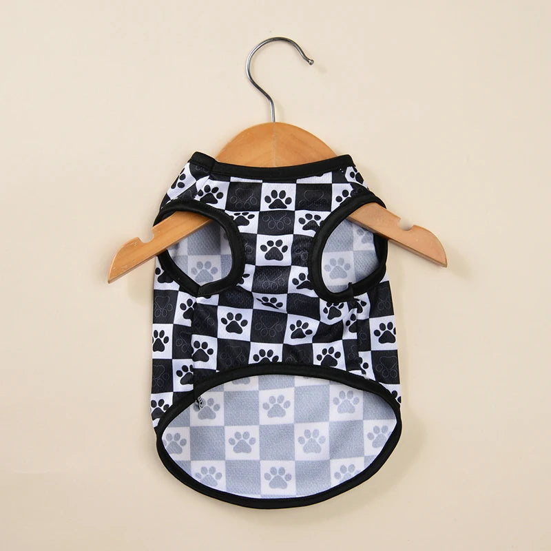 πΎ Summer Mesh Cat & Dog Vest β Breathable Paw Print T-Shirt for Small Pets, Sphynx, Kittens & Puppies πΆπ± - PawtasticWorldCenter