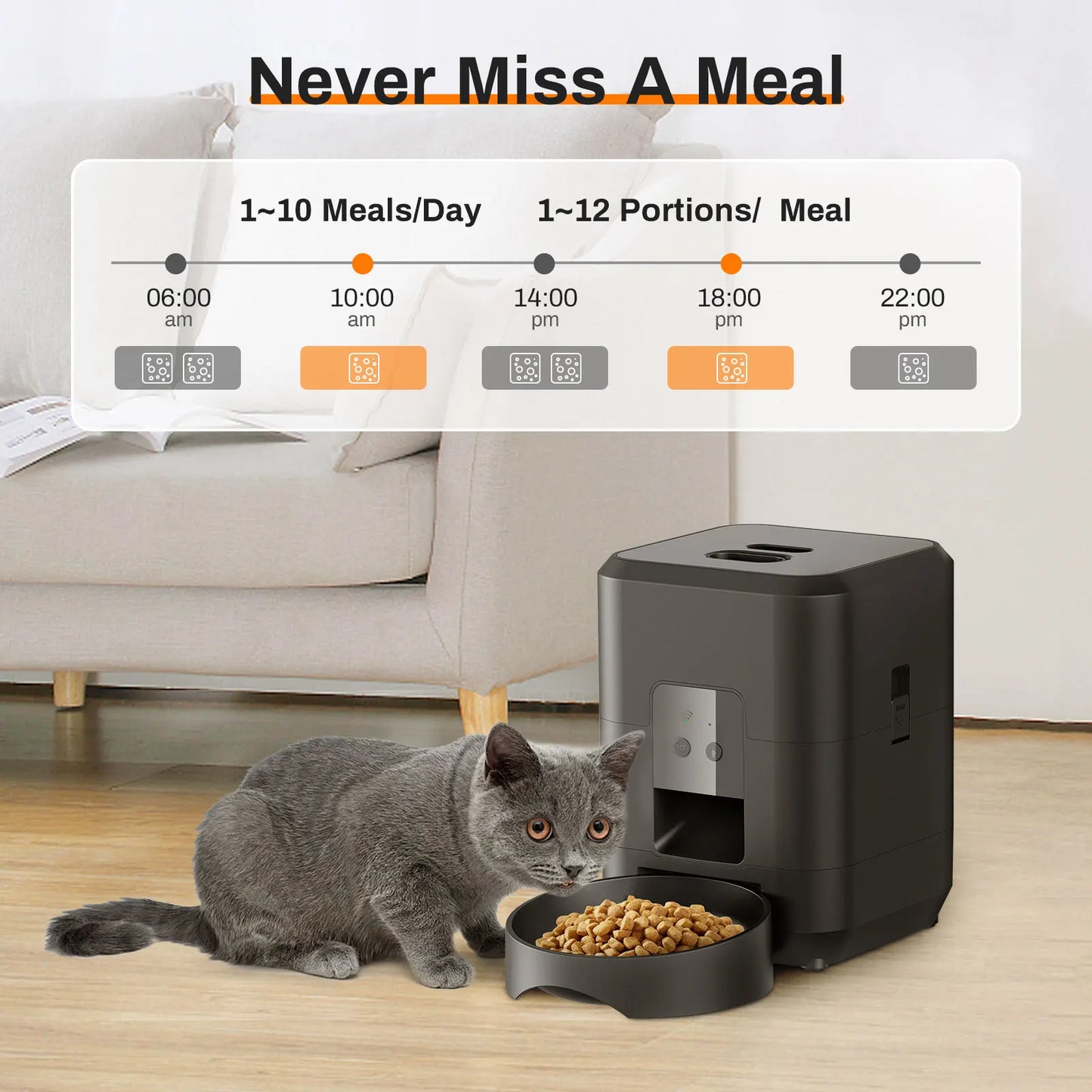 ๐ถ๐ฑ Automatic Pet Feeder with Timer โ Smart Portion Control Dispenser for Cats & Dogs - PawtasticWorldCenter
