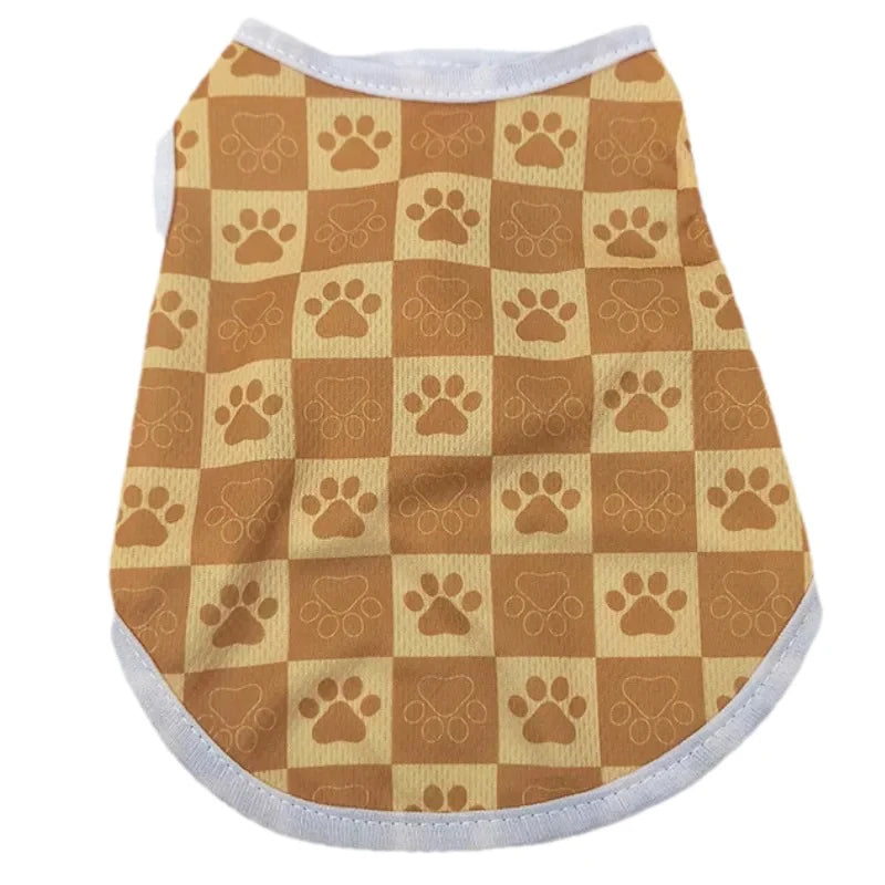 πΎ Summer Mesh Cat & Dog Vest β Breathable Paw Print T-Shirt for Small Pets, Sphynx, Kittens & Puppies πΆπ± - PawtasticWorldCenter