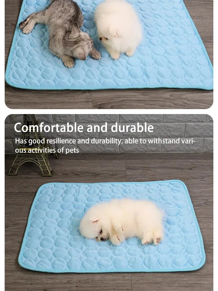 ❄️ Cooling Pet Bed Mat – Summer Ice Pad for Cats & Small Dogs - PawtasticWorldCenter
