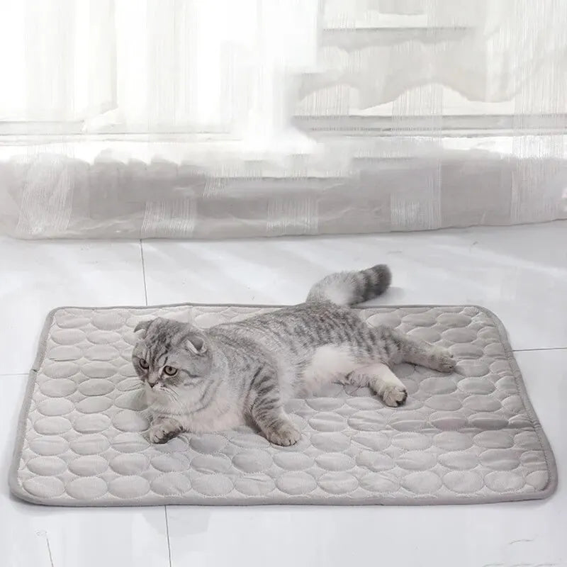 ❄️ Cooling Pet Bed Mat – Summer Ice Pad for Cats & Small Dogs - PawtasticWorldCenter