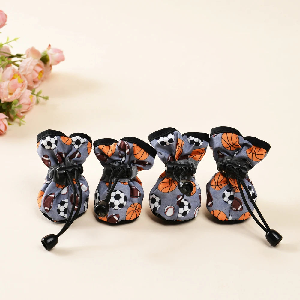 πΎ 4PCS Anti-Slip Pet Shoes β Soft, Adjustable Outdoor Boots for Dogs & Cats ππ - PawtasticWorldCenter