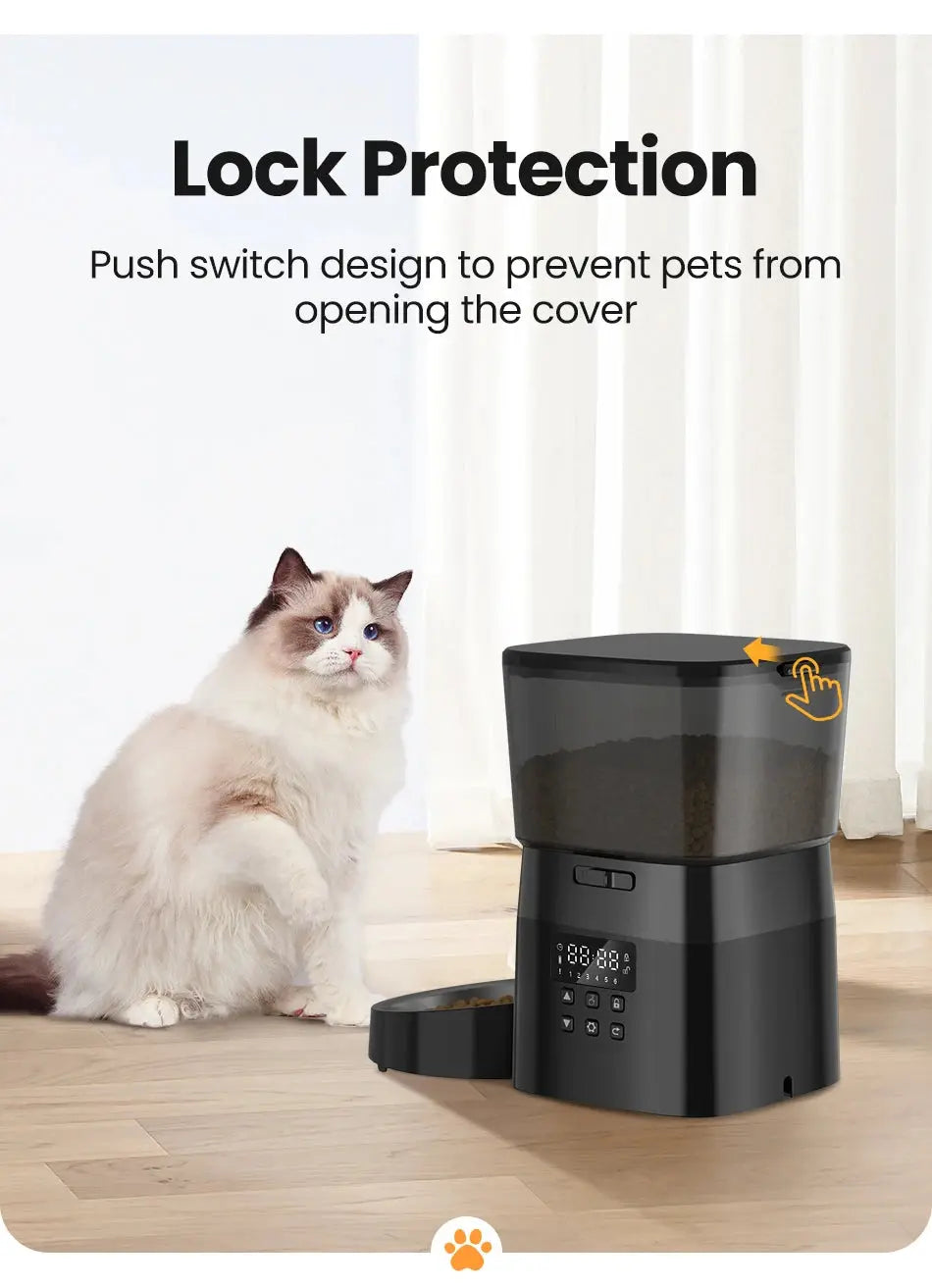 π ROJECO Automatic Pet Feeder β Camera, Remote App Control, Voice Recorder & Timed Feeding for Cats & Dogs - PawtasticWorldCenter