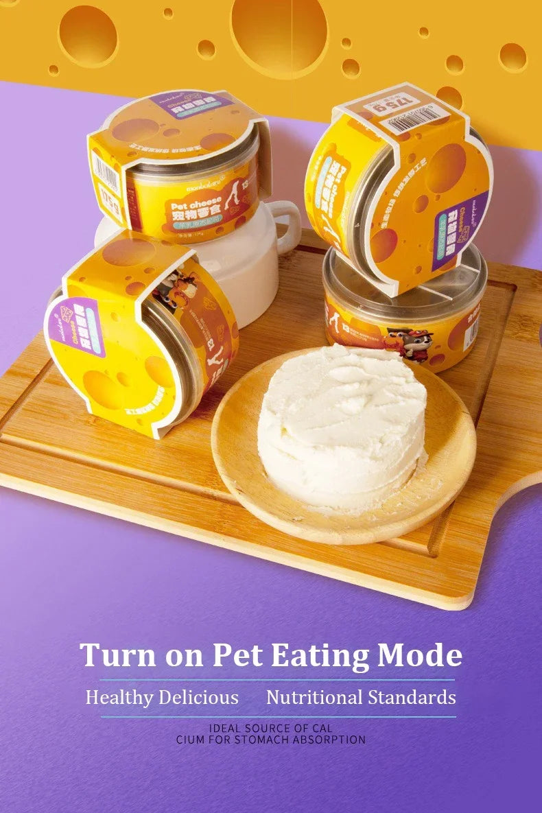 🎂 Goat Milk Cheese Cake Treat for Cats & Dogs 🧀 | Sugar-Free, High-Protein, Birthday Special Snack 🐶🐱 - PawtasticWorldCenter