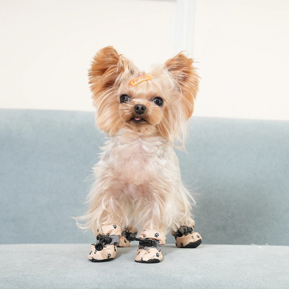 πΎ 4PCS Anti-Slip Pet Shoes β Soft, Adjustable Outdoor Boots for Dogs & Cats ππ - PawtasticWorldCenter