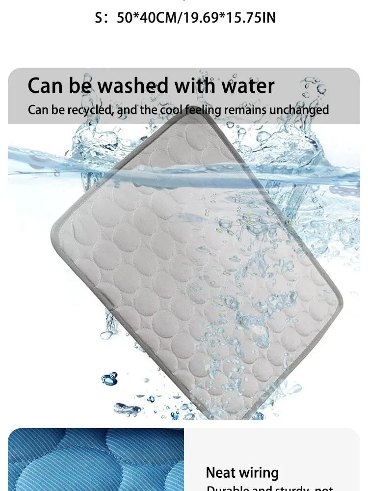 ❄️ Cooling Pet Bed Mat – Summer Ice Pad for Cats & Small Dogs - PawtasticWorldCenter