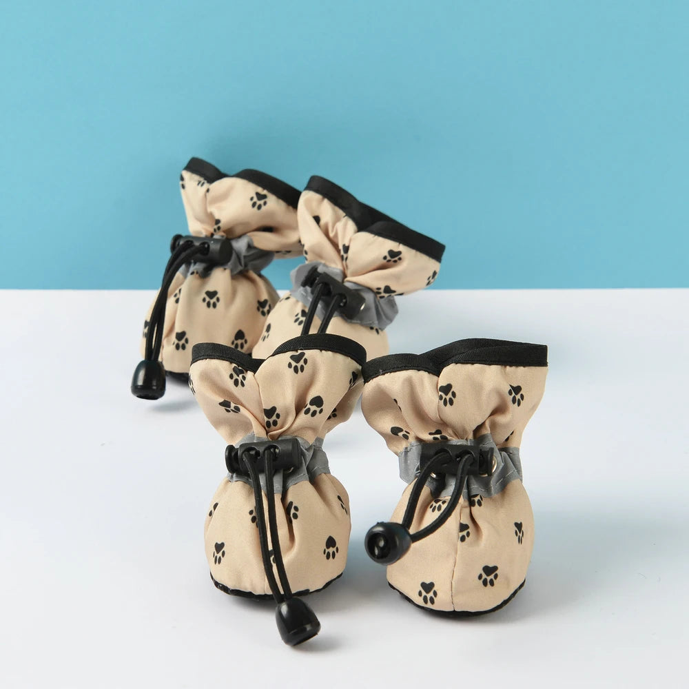 πΎ 4PCS Anti-Slip Pet Shoes β Soft, Adjustable Outdoor Boots for Dogs & Cats ππ - PawtasticWorldCenter