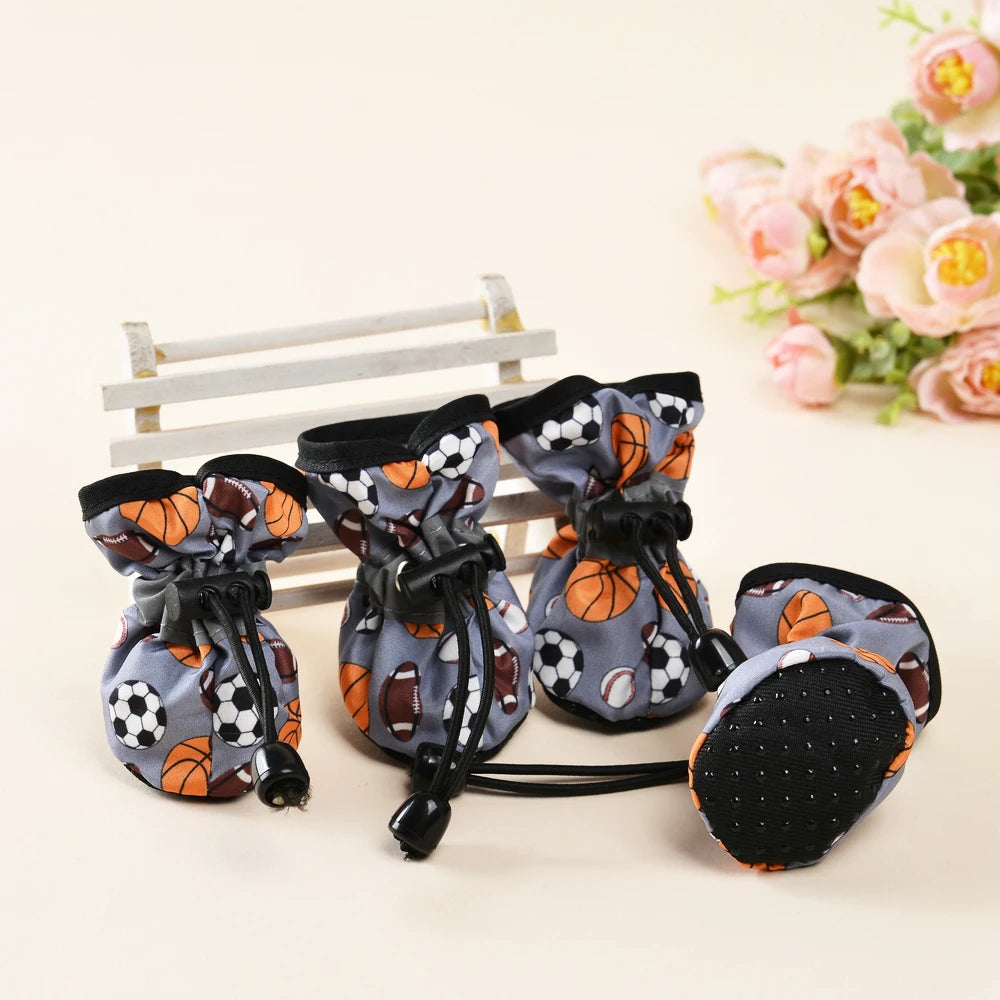 πΎ 4PCS Anti-Slip Pet Shoes β Soft, Adjustable Outdoor Boots for Dogs & Cats ππ - PawtasticWorldCenter
