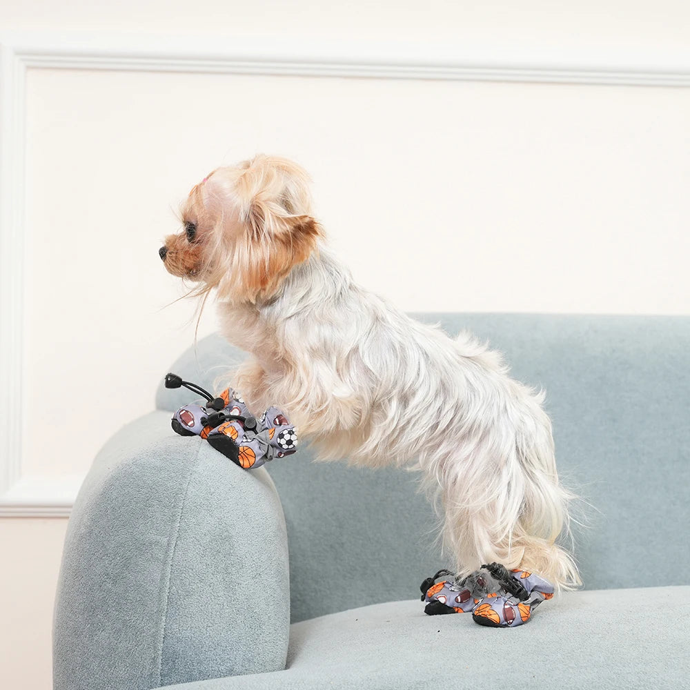 πΎ 4PCS Anti-Slip Pet Shoes β Soft, Adjustable Outdoor Boots for Dogs & Cats ππ - PawtasticWorldCenter
