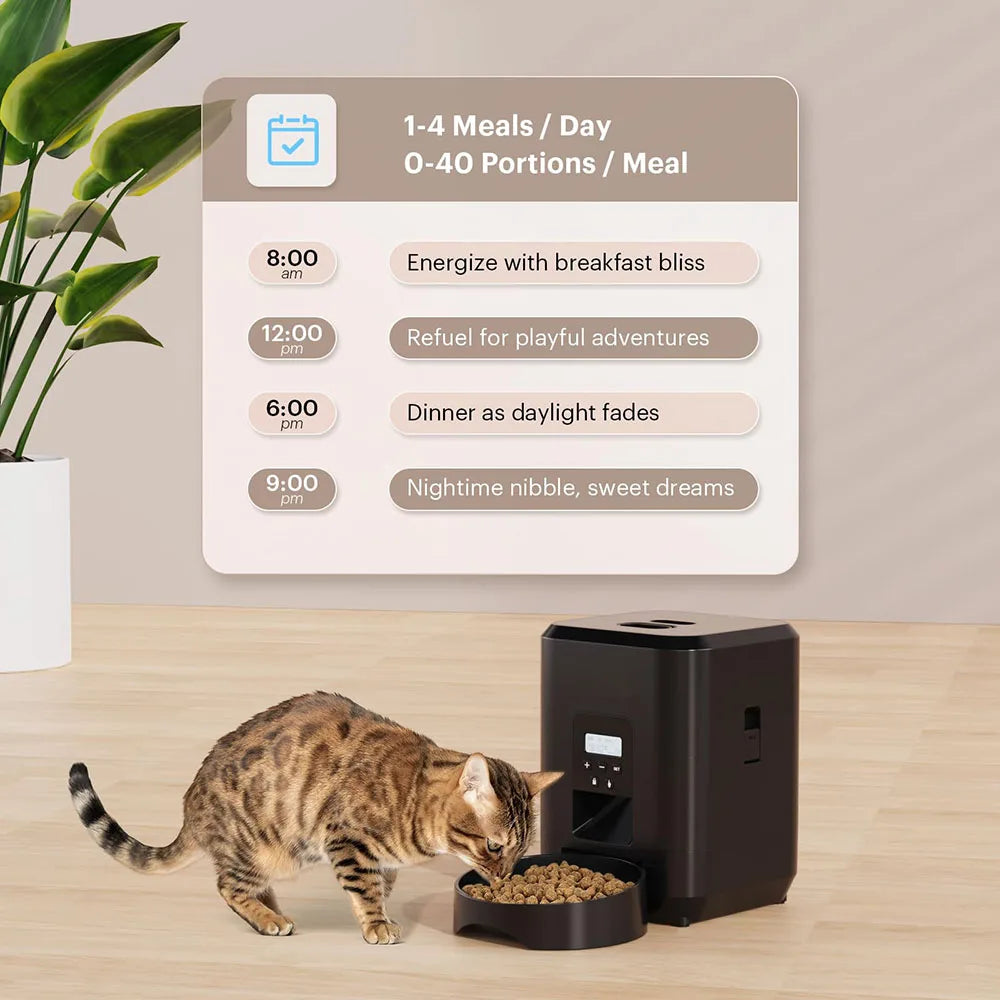 ๐ถ๐ฑ Automatic Pet Feeder with Timer โ Smart Portion Control Dispenser for Cats & Dogs - PawtasticWorldCenter