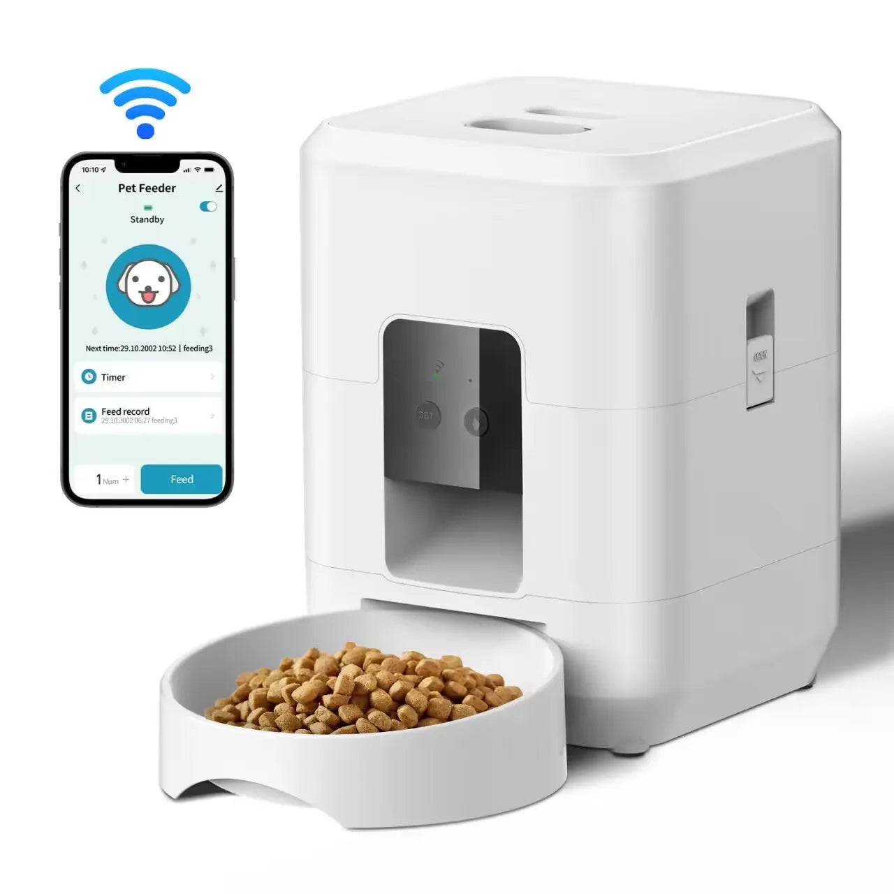 ๐ถ๐ฑ Automatic Pet Feeder with Timer โ Smart Portion Control Dispenser for Cats & Dogs - PawtasticWorldCenter