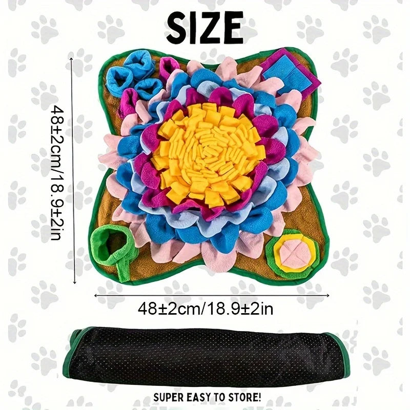 🐾 Interactive Pet Snuffle Mat – Stress Relief & Slow Feeding Blanket for Dogs & Cats 🧠🍖 - PawtasticWorldCenter