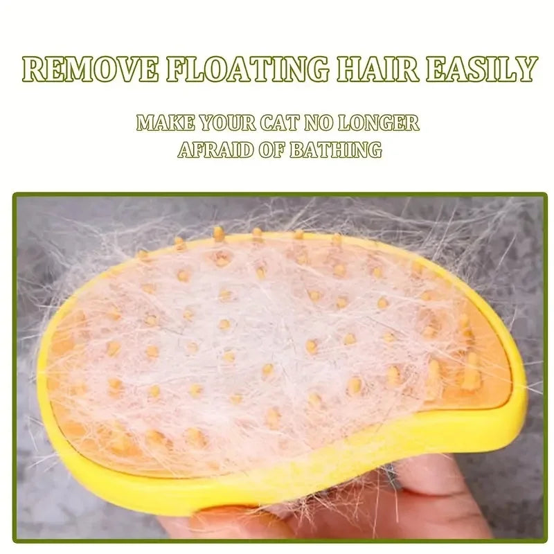 🔥✨ 3-in-1 Steamy Pet Grooming Brush – Electric Spray, Detangler & Massager for Dogs & Cats | Removes Loose Hair & Knots - PawtasticWorldCenter