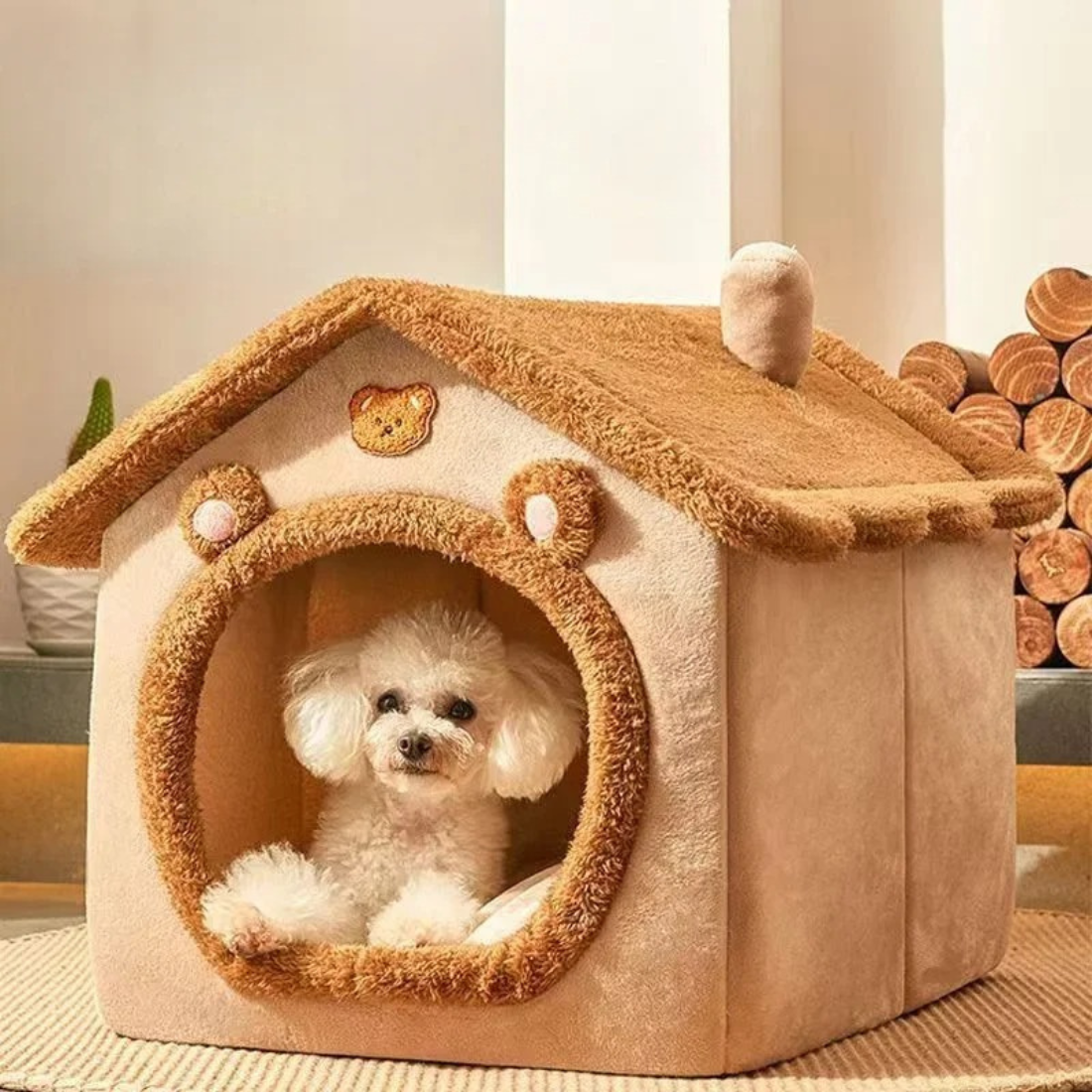 Four-Season Pet House – Soft, Washable Bed for Cats & Small Dogs