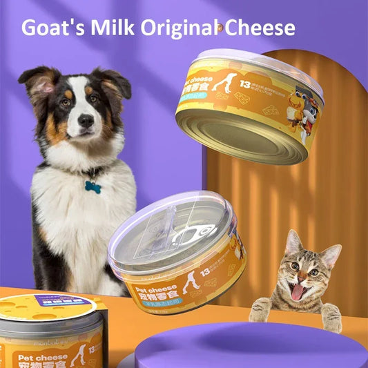 🎂 Goat Milk Cheese Cake Treat for Cats & Dogs 🧀 | Sugar-Free, High-Protein, Birthday Special Snack 🐶🐱 - PawtasticWorldCenter