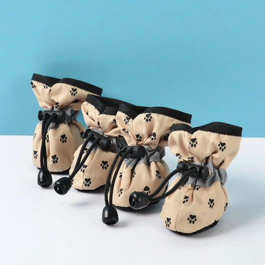 🐾 4PCS Anti-Slip Pet Shoes – Soft, Adjustable Outdoor Boots for Dogs & Cats 🐕🐈 - PawtasticWorldCenter