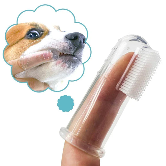 🦷 Soft Silicone Finger Toothbrush for Dogs & Cats – Gentle Dental Care Made Easy! 🐾 - PawtasticWorldCenter