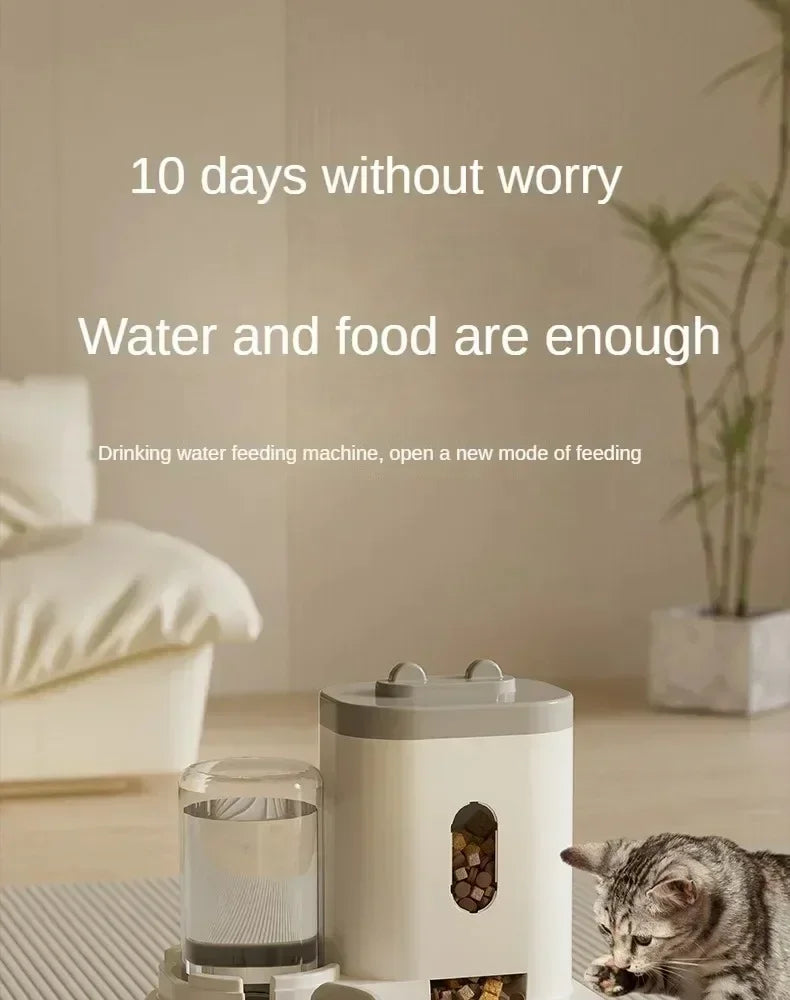 Smart Automatic Pet Feeder – Button Control Dispenser for Cats & Dogs