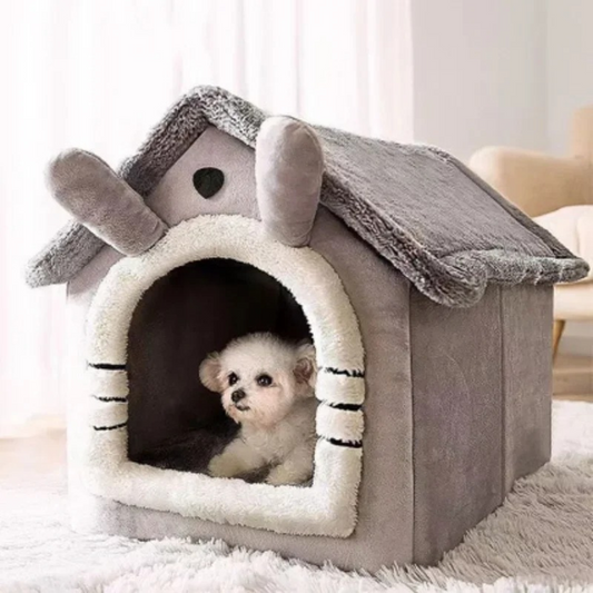 Four-Season Pet House – Soft, Washable Bed for Cats & Small Dogs